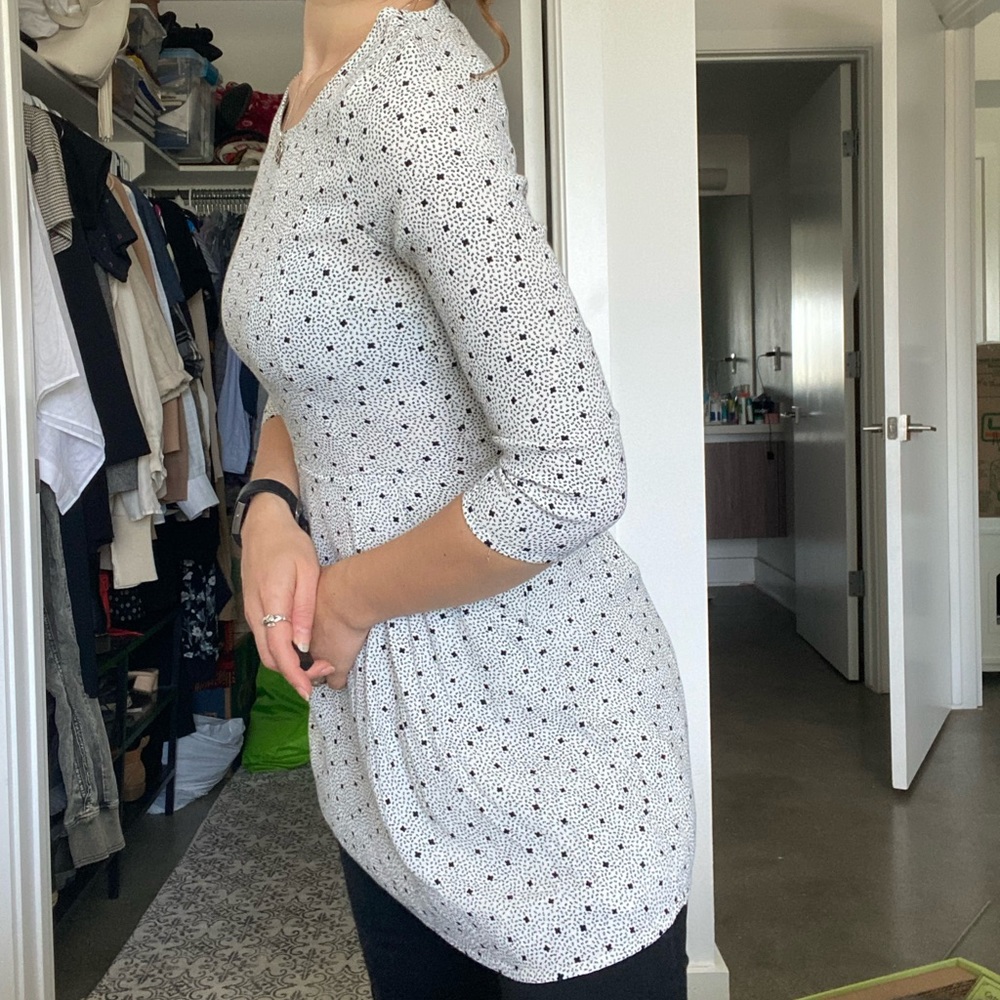 DONATED - Patterned shirt dress with pockets - Picture 5 of 11